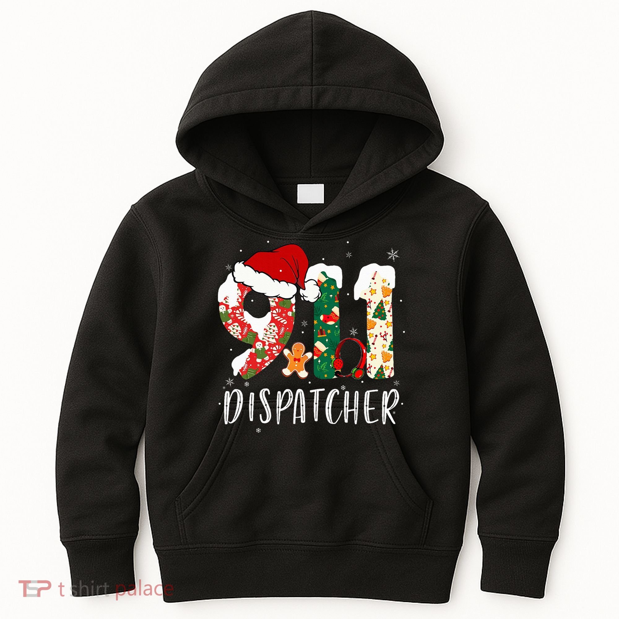 Christmas 911 Dispatcher Santa's Favorite 911 Dispatcher  Kids Hoodie