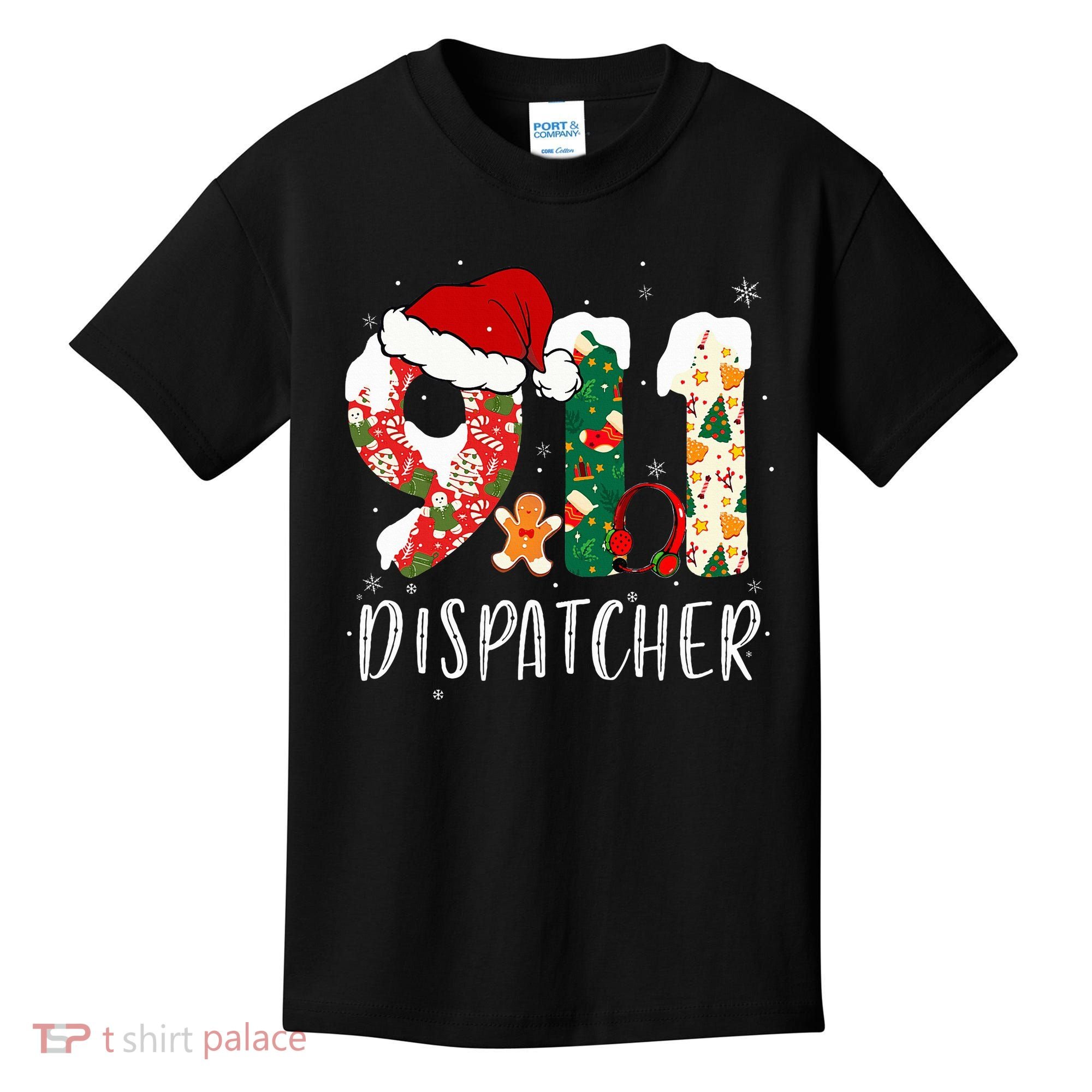 Christmas 911 Dispatcher Santa's Favorite 911 Dispatcher  Kids T-Shirt