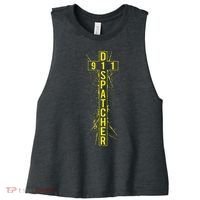 Christian 911 Dispatcher Women's Racerback Cropped Tank thumb 0