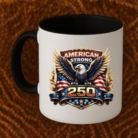 Celebrate America 250th Birthday American Strong 250 Eagle Emblem Coffee Mug thumb 2