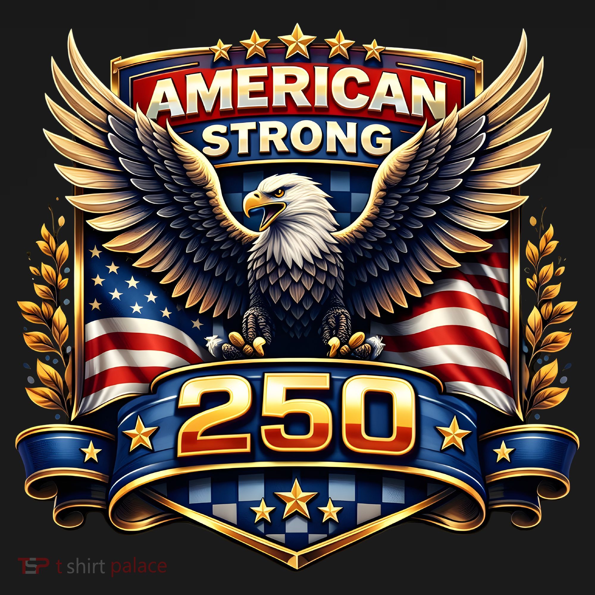 Celebrate America 250th Birthday American Strong 250 Eagle Emblem Women's Tank Top