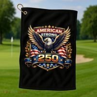 Celebrate America 250th Birthday American Strong 250 Eagle Emblem Golf Towel thumb 1