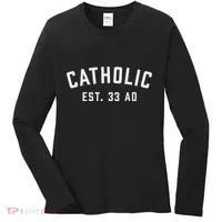 Catholic Ad 33 Christian Religious Women's Long Sleeve Shirt thumb 0