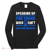Child Abuse Awareness Month Blue Ribbon Domestic Violence Long Sleeve Shirt thumb 0