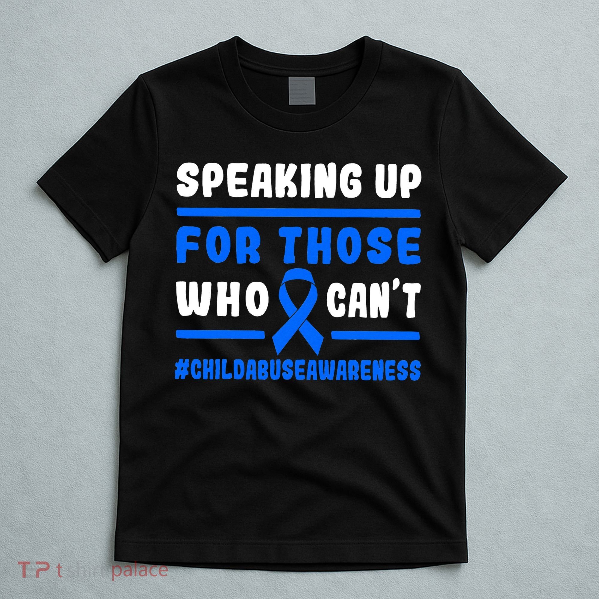 Child Abuse Awareness Month Blue Ribbon Domestic Violence T-Shirt