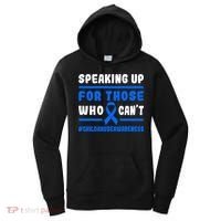 Child Abuse Awareness Month Blue Ribbon Domestic Violence Women's Hoodie thumb 0