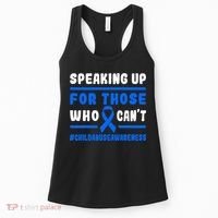 Child Abuse Awareness Month Blue Ribbon Domestic Violence Women's Tank Top thumb 0