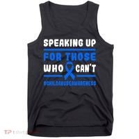 Child Abuse Awareness Month Blue Ribbon Domestic Violence Tank Top thumb 0