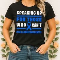 Child Abuse Awareness Month Blue Ribbon Domestic Violence Women's T-Shirt thumb 2