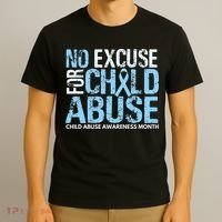 Child Abuse Awareness Month No Excuse For Child Abuse T-Shirt thumb 3