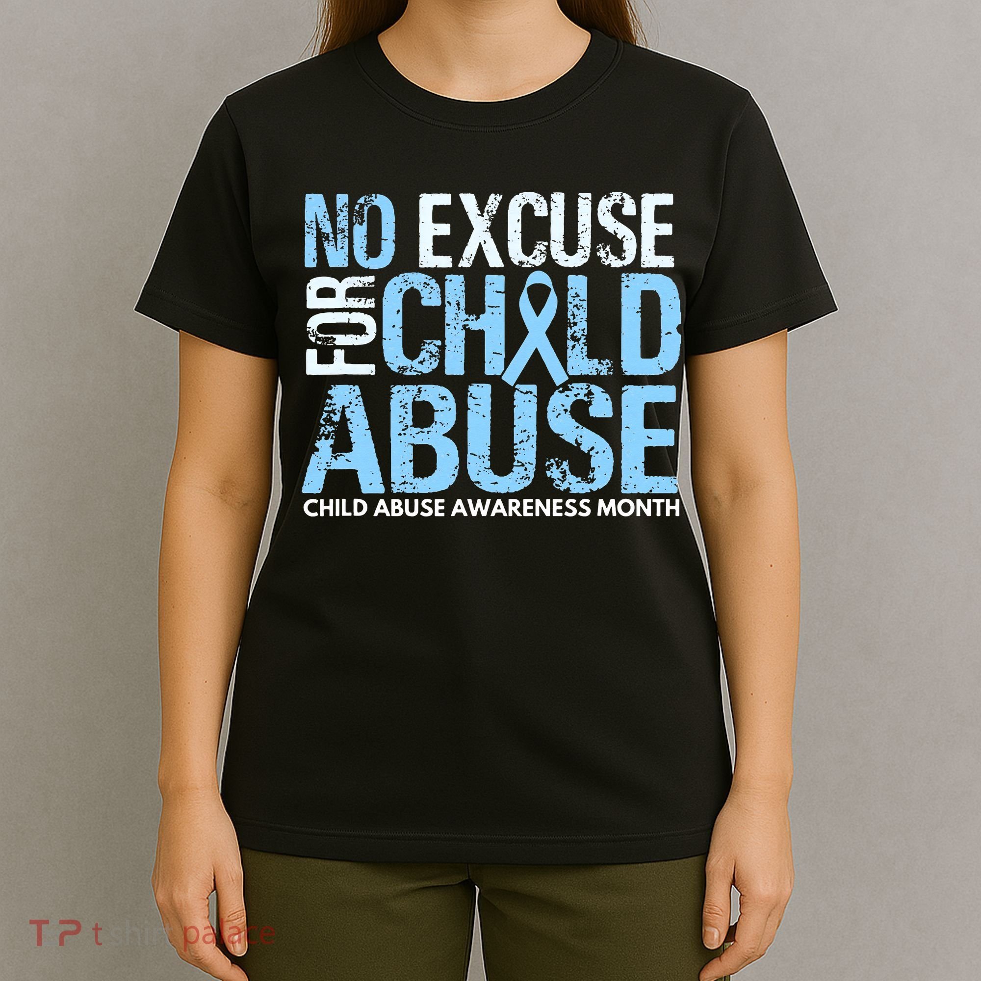 Child Abuse Awareness Month No Excuse For Child Abuse T-Shirt