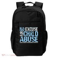 Child Abuse Awareness Month No Excuse For Child Abuse Backpack thumb 0