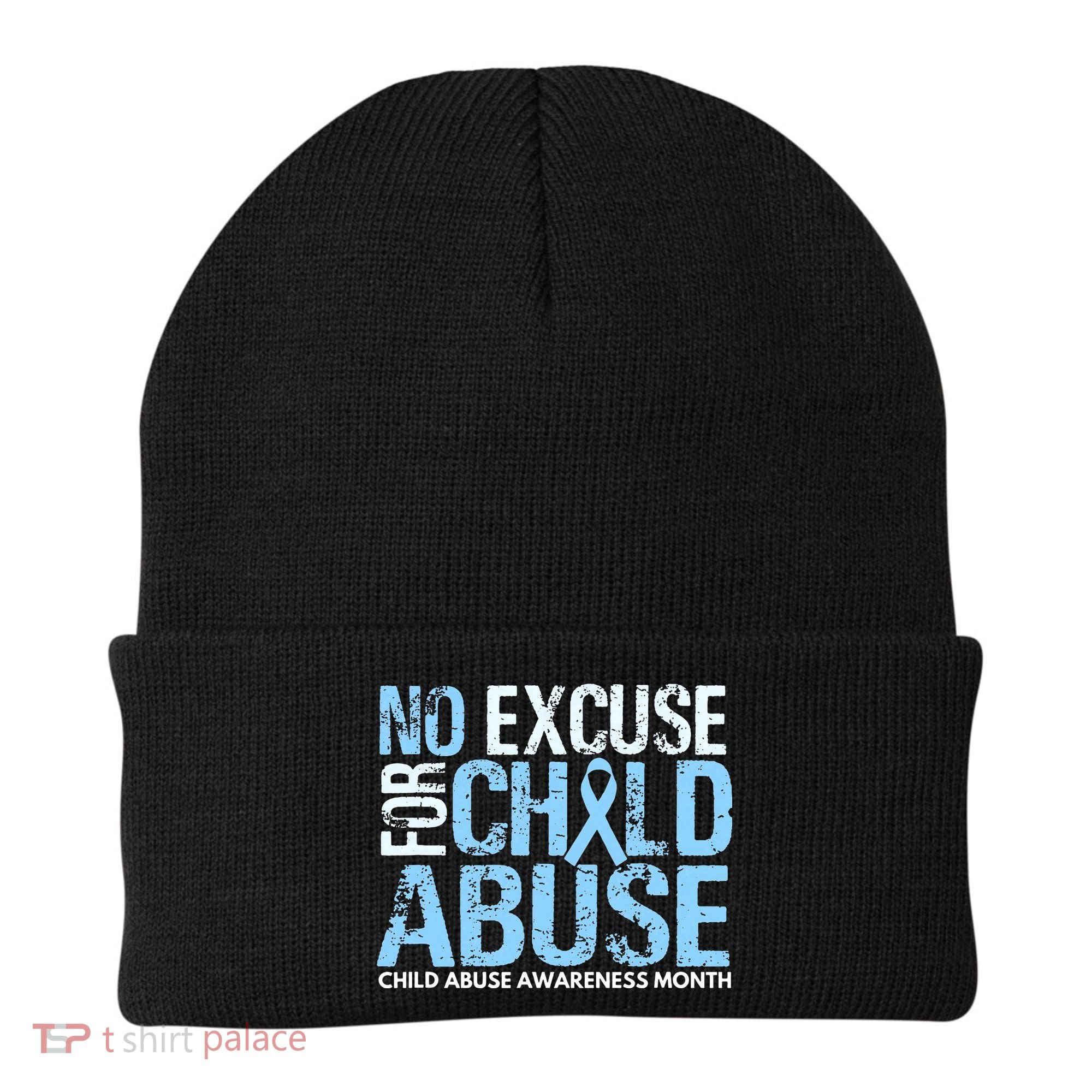 Child Abuse Awareness Month No Excuse For Child Abuse Beanie