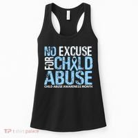Child Abuse Awareness Month No Excuse For Child Abuse Women's Tank Top thumb 0