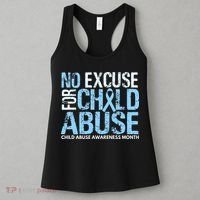 Child Abuse Awareness Month No Excuse For Child Abuse Women's Tank Top thumb 3
