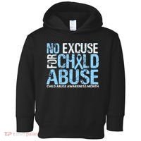 Child Abuse Awareness Month No Excuse For Child Abuse Toddler Hoodie thumb 0