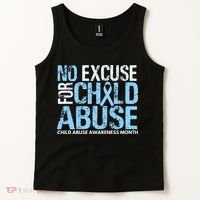 Child Abuse Awareness Month No Excuse For Child Abuse Tank Top thumb 2