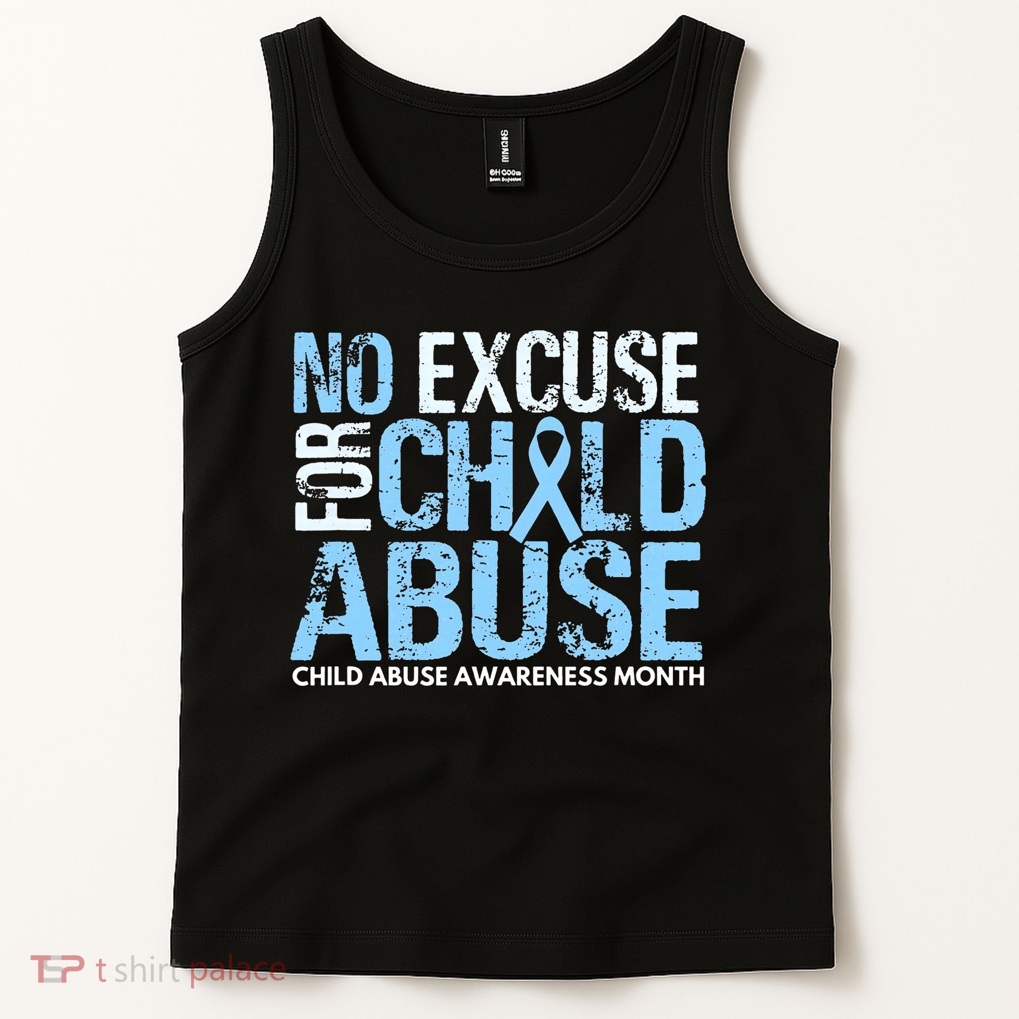 Child Abuse Awareness Month No Excuse For Child Abuse Tank Top