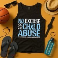Child Abuse Awareness Month No Excuse For Child Abuse Tank Top thumb 4