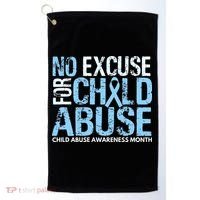 Child Abuse Awareness Month No Excuse For Child Abuse Golf Towel thumb 0