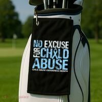 Child Abuse Awareness Month No Excuse For Child Abuse Golf Towel thumb 2
