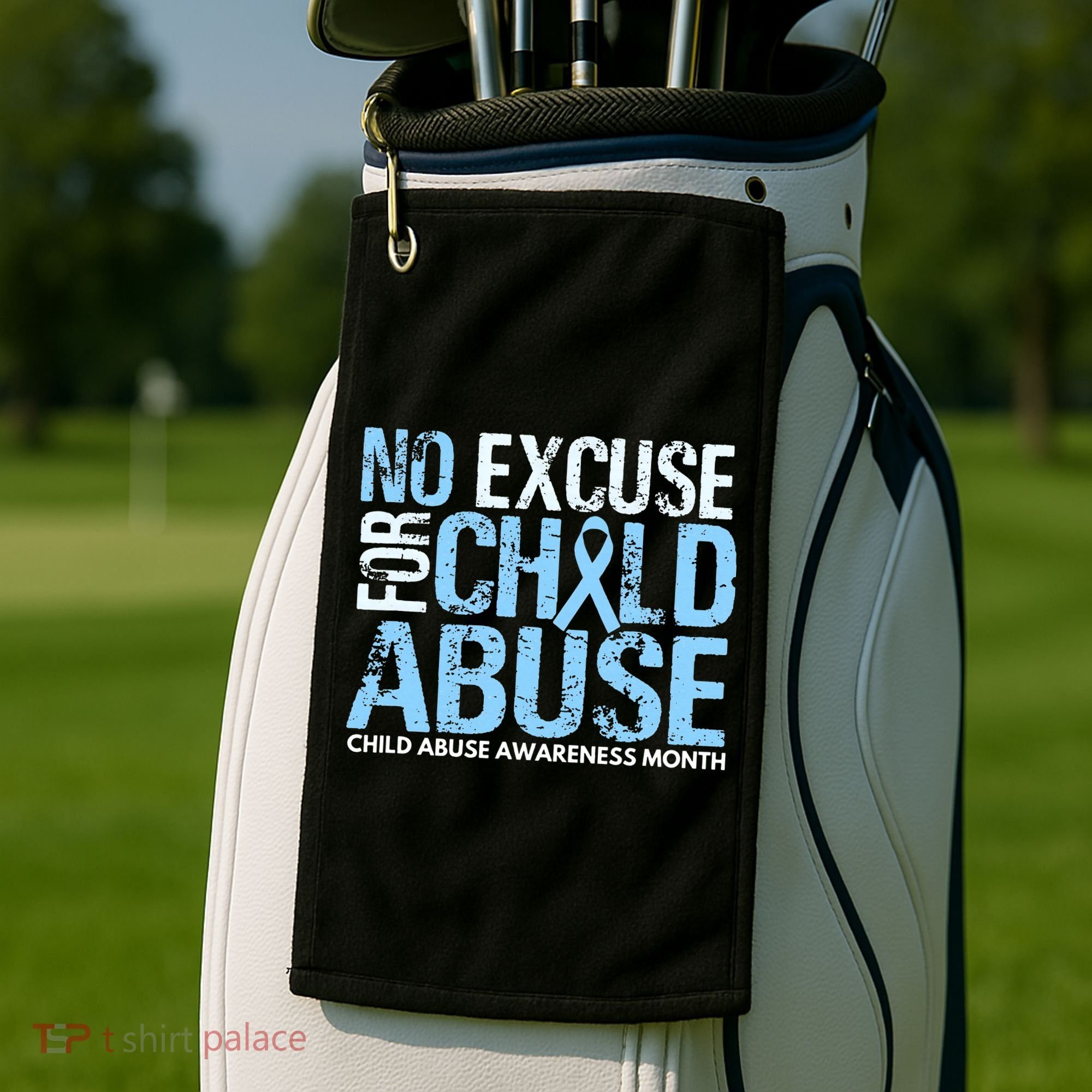 Child Abuse Awareness Month No Excuse For Child Abuse Golf Towel