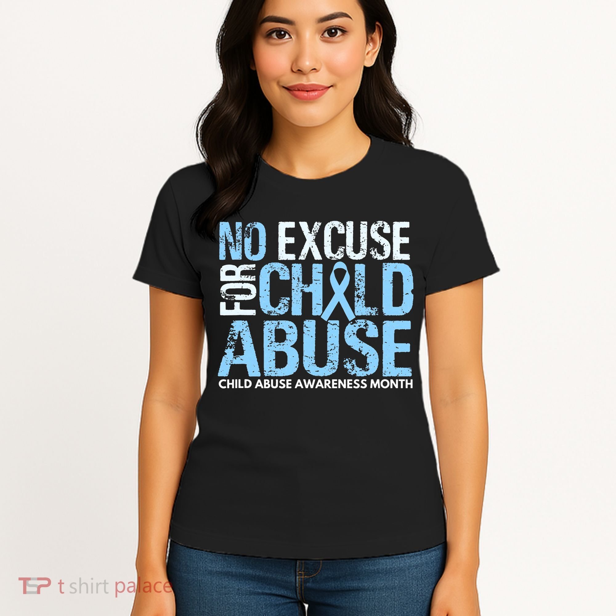 Child Abuse Awareness Month No Excuse For Child Abuse Women's T-Shirt