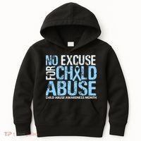 Child Abuse Awareness Month No Excuse For Child Abuse Kids Hoodie thumb 0