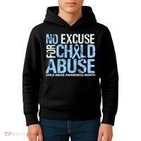 Child Abuse Awareness Month No Excuse For Child Abuse Kids Hoodie thumb 4
