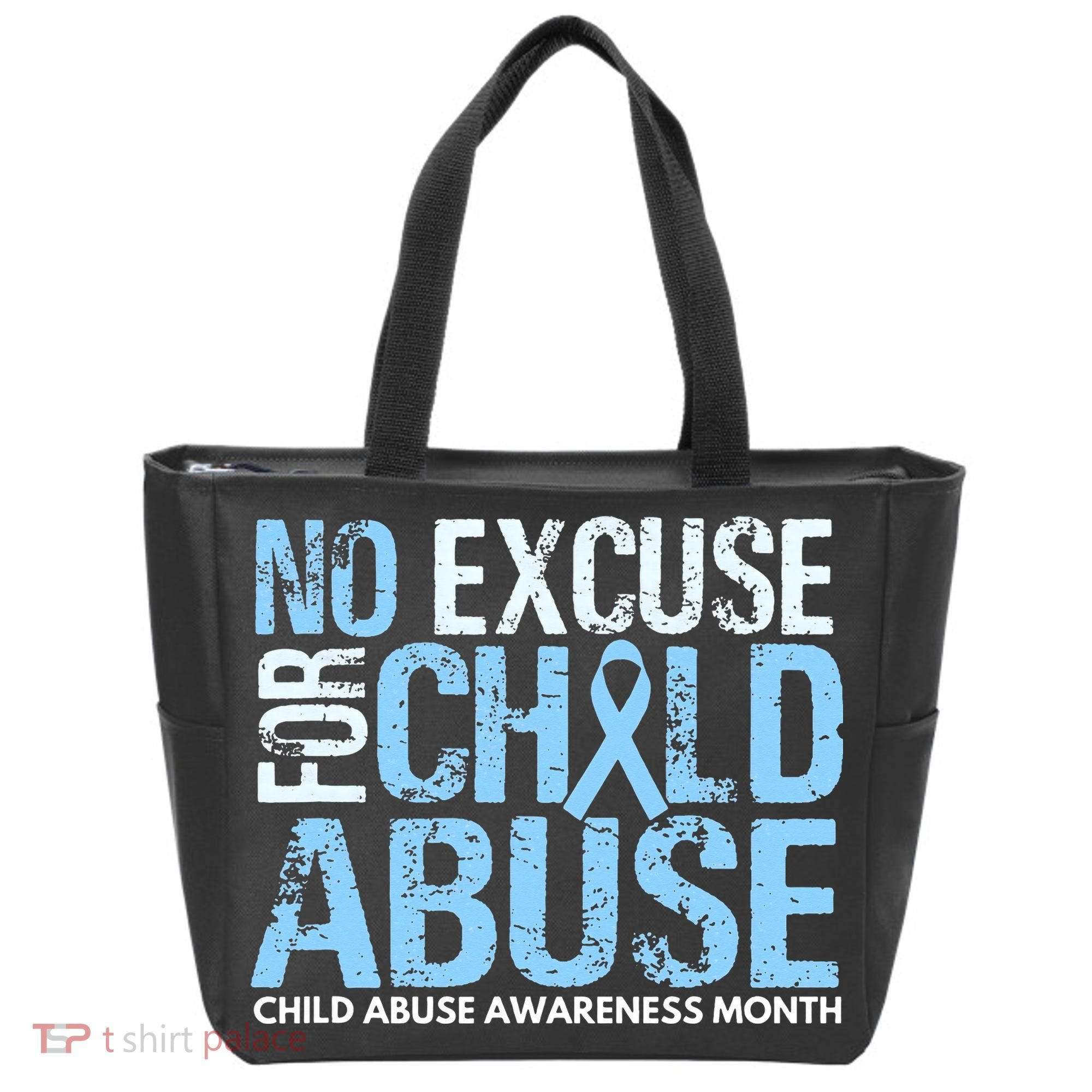 Child Abuse Awareness Month No Excuse For Child Abuse Tote Bag