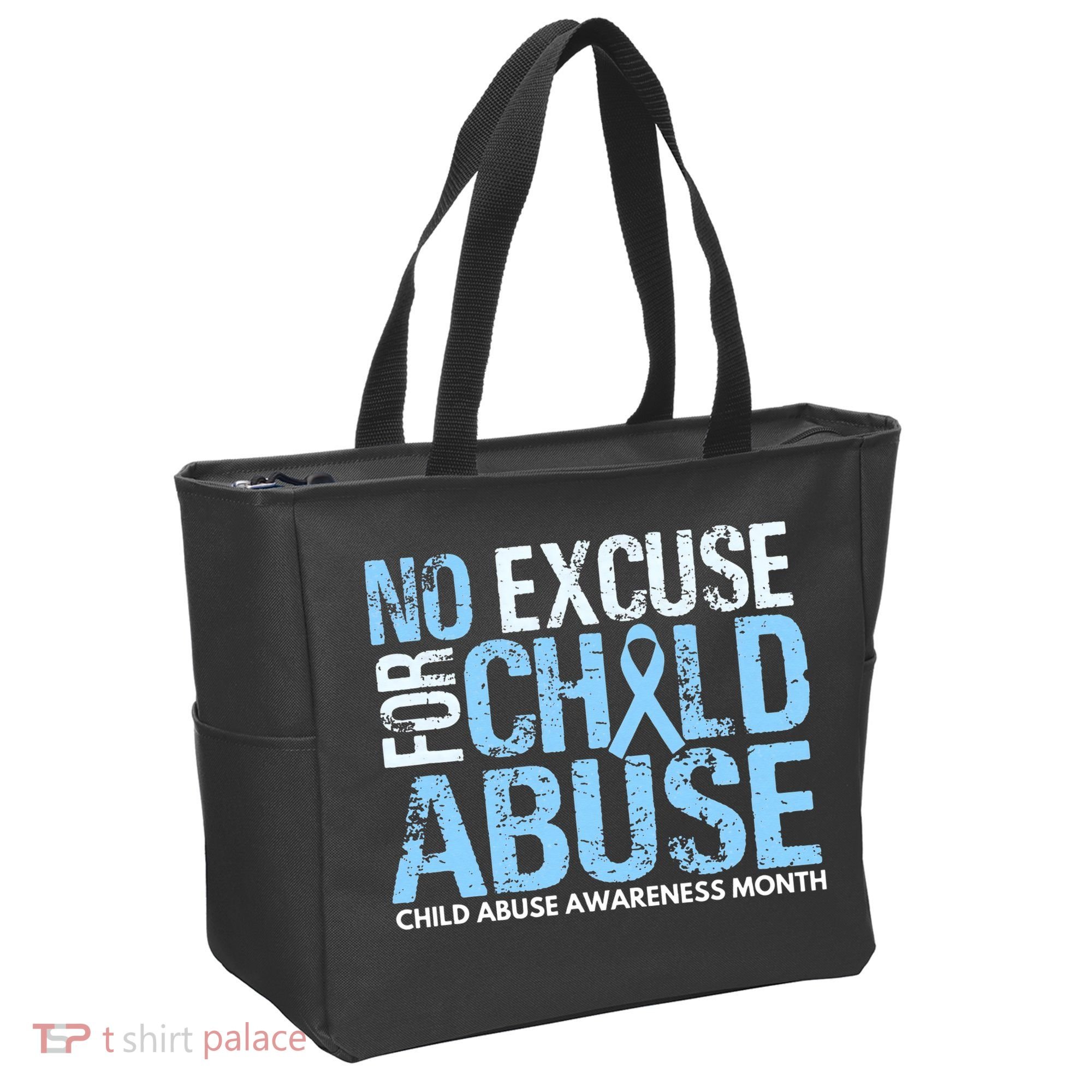Child Abuse Awareness Month No Excuse For Child Abuse Tote Bag