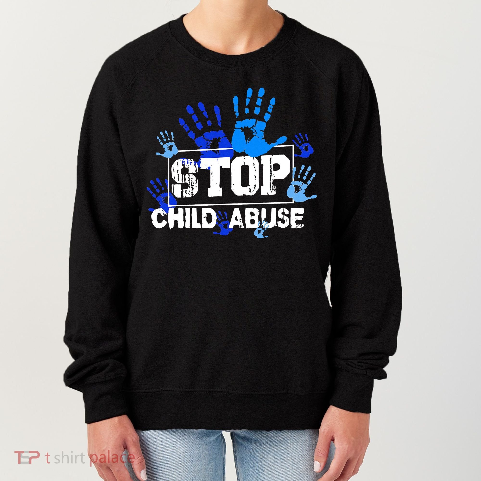 Child Abuse Awareness Warrior Blue Heart Domestic Violence Women's Sweatshirt
