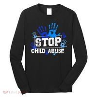 Child Abuse Awareness Warrior Blue Heart Domestic Violence Long Sleeve Shirt thumb 0