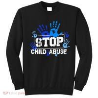 Child Abuse Awareness Warrior Blue Heart Domestic Violence Sweatshirt thumb 0