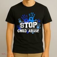 Child Abuse Awareness Warrior Blue Heart Domestic Violence T-Shirt thumb 3