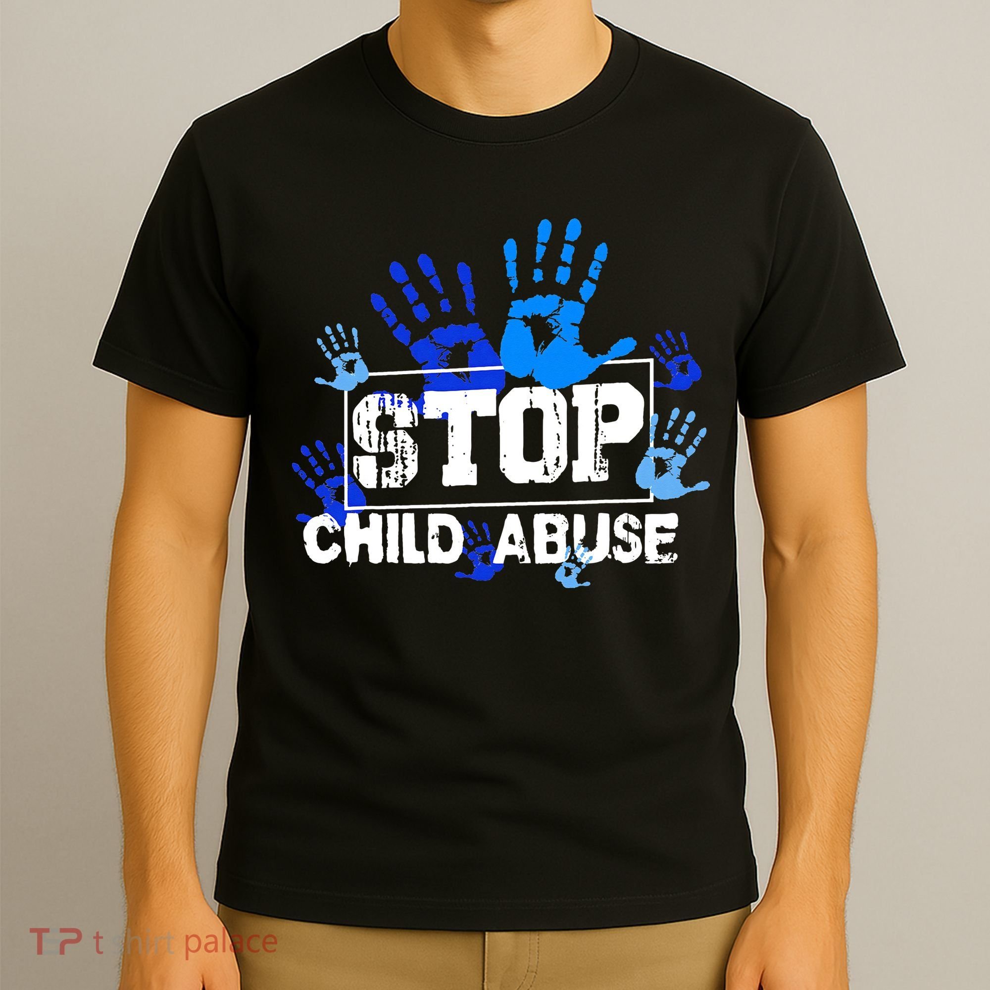 Child Abuse Awareness Warrior Blue Heart Domestic Violence T-Shirt