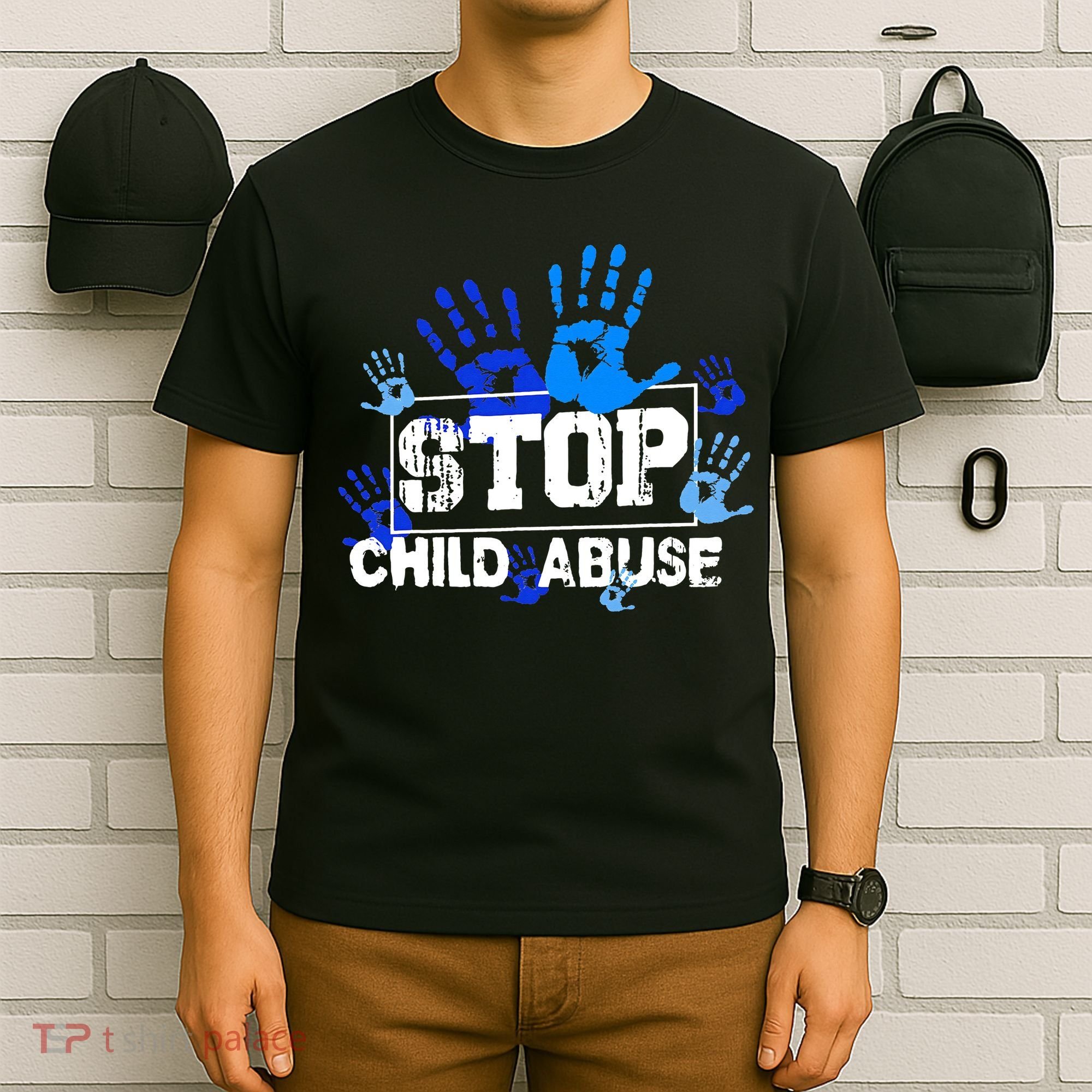 Child Abuse Awareness Warrior Blue Heart Domestic Violence T-Shirt