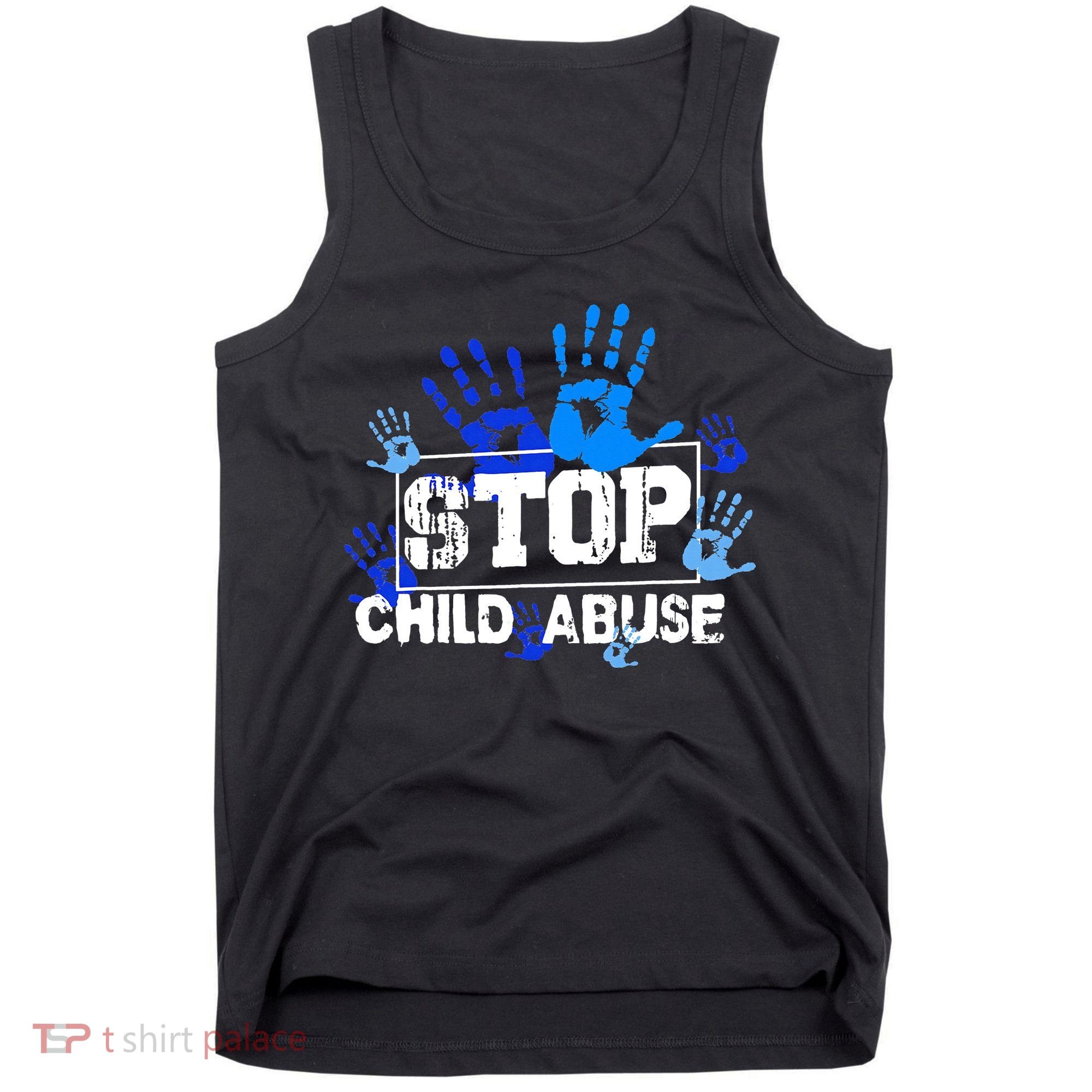 Child Abuse Awareness Warrior Blue Heart Domestic Violence Tank Top