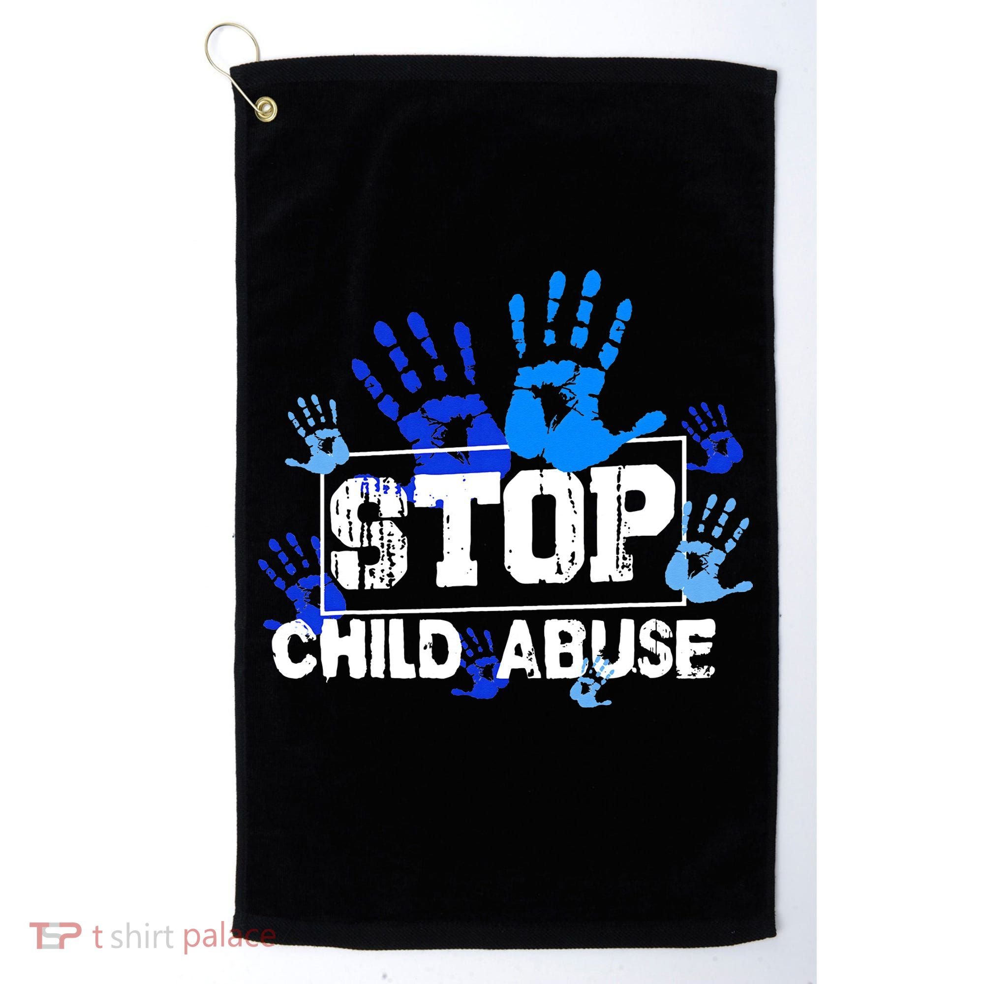 Child Abuse Awareness Warrior Blue Heart Domestic Violence Golf Towel