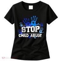 Child Abuse Awareness Warrior Blue Heart Domestic Violence Women's T-Shirt thumb 0