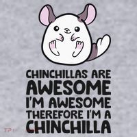 Chinchillas Are Awesome Therefore Im A Chinchilla Women's Sweatshirt thumb 2