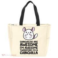 Chinchillas Are Awesome Therefore Im A Chinchilla Tote Bag thumb 0