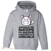 Chinchillas Are Awesome Therefore Im A Chinchilla Toddler Hoodie thumb 0