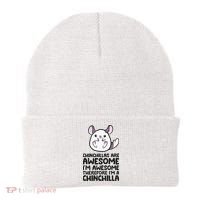 Chinchillas Are Awesome Therefore Im A Chinchilla Beanie thumb 0