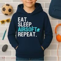 Cool Airsoft Art For Team Sport Airsoft Gun Match Kids Hoodie thumb 2
