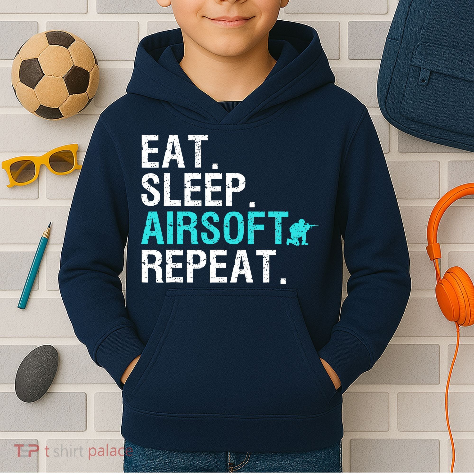 Cool Airsoft Art For Team Sport Airsoft Gun Match Kids Hoodie