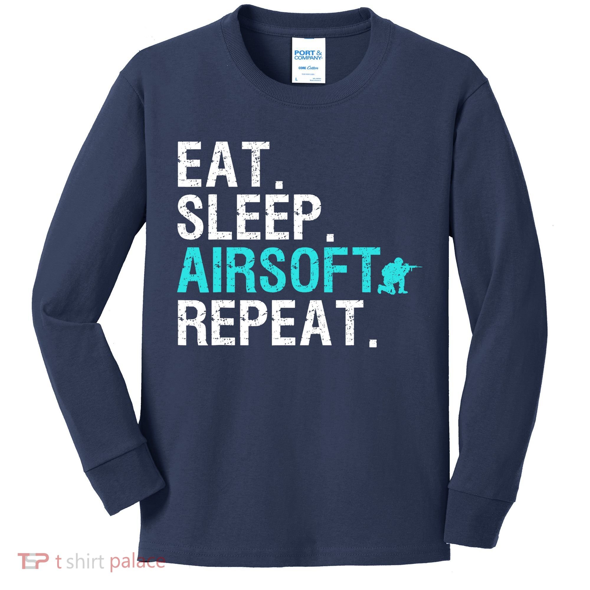 Cool Airsoft Art For Team Sport Airsoft Gun Match Kids Long Sleeve Shirt