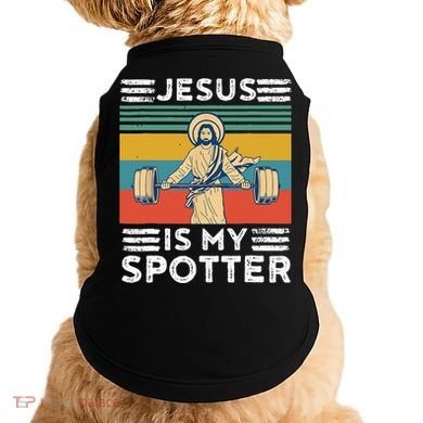 Christian Athlete Apparel Workout Gym Jesus Is My Spotter Doggie Tank
