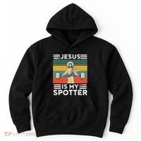 Christian Athlete Apparel Workout Gym Jesus Is My Spotter Hoodie thumb 0