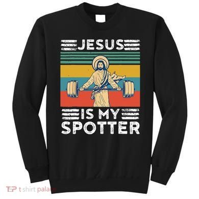 Christian Athlete Apparel Workout Gym Jesus Is My Spotter Sweatshirt